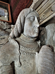 strelley church, notts;   c16 tomb of john de strelley +1501