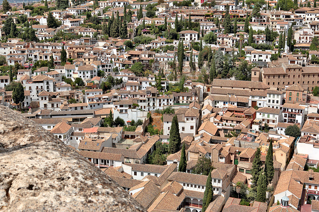 Alcazaba - Blick vom "Torre del Cubo" in die Stadt