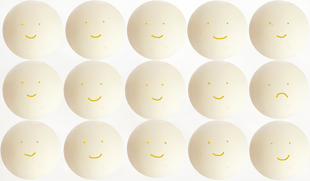 Find the unhappy  egg