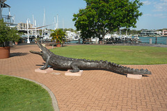 Crocodile Sculpture At Cullen Bay