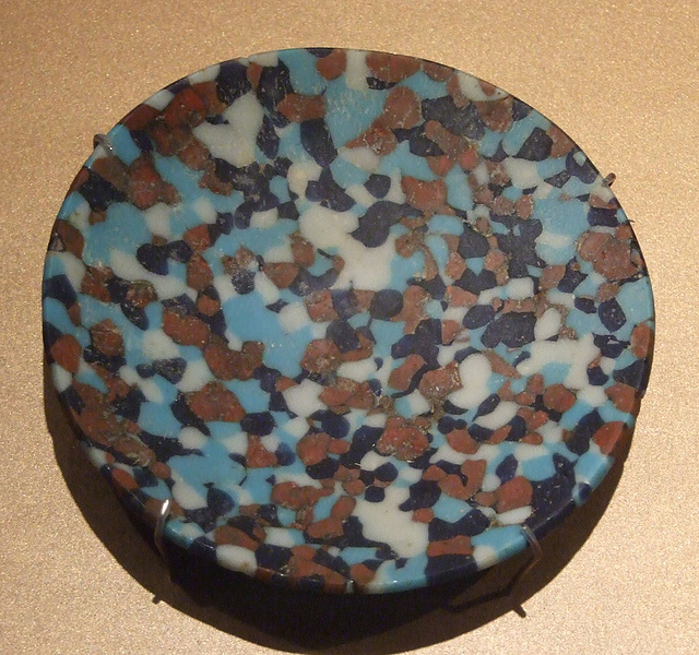Mosaic Glass Circular Dish in the Brooklyn Museum, July 2010