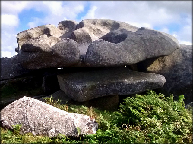 Granite rock with hollows