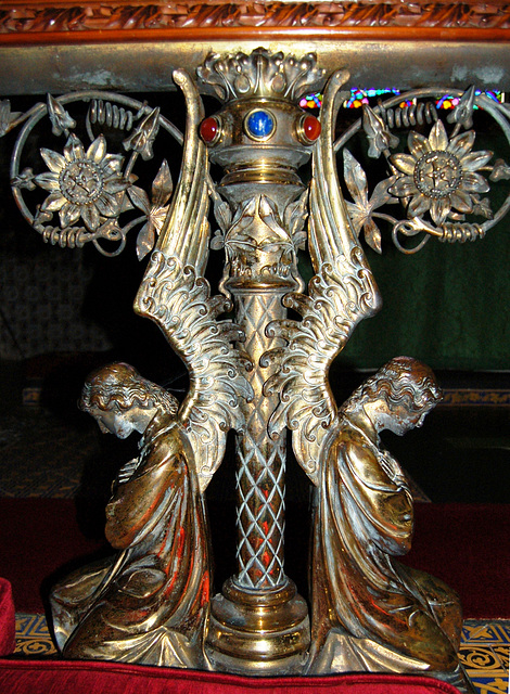 Detail of altar rail, Elford Church, Staffordshire