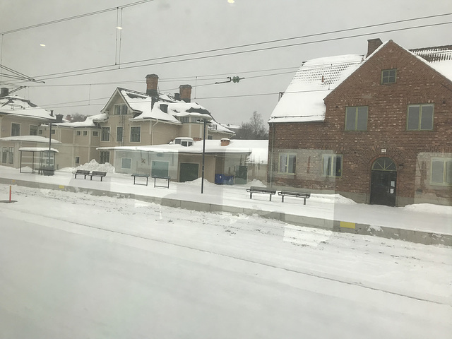 from the train - snowy Sweden