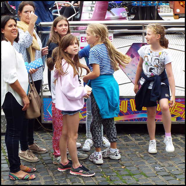 long-haired lasses at the fair