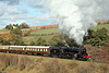 Stanier LMS class 5 44806 at Abbots House Farm with the 13.35 Grosmont - Pickering 25th October 2025