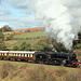 Stanier LMS class 5 44806 at Abbots House Farm with the 13.35 Grosmont - Pickering 25th October 2025