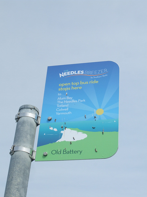 DSCF8662 Go-South Coast (Southern Vectis) ‘Needles Breezer’ bus stop - 4 Jul 2017 DSCF8662 Go-South Coast (Southern Vectis) ‘Needles Breezer’ bus stop - 4 Jul 2017
