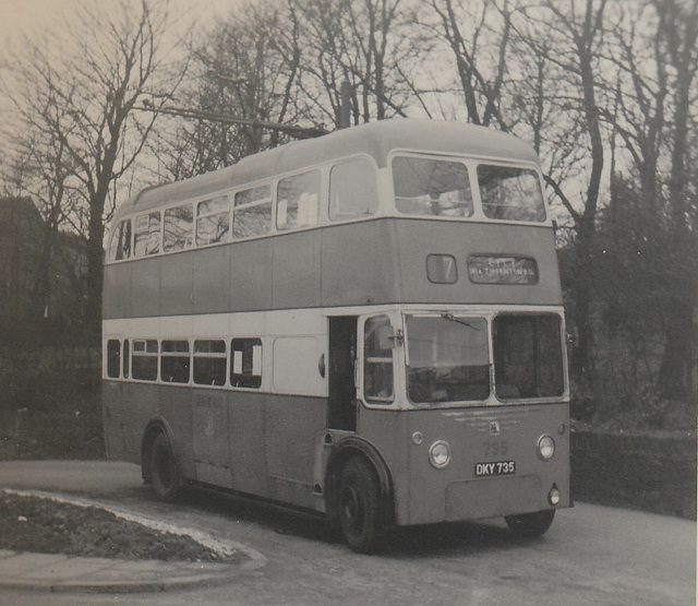 Bradford City Transport 735 (DKY 735) at Thornton - 22 Mar 1972 (202 BB)