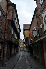 York, The Shambles - Narrow Street with Overhanging Buildings