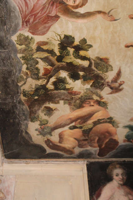 Detail of Ceiling, Elysium Closet, Little Castle, Bolsover Castle, Derbyshire