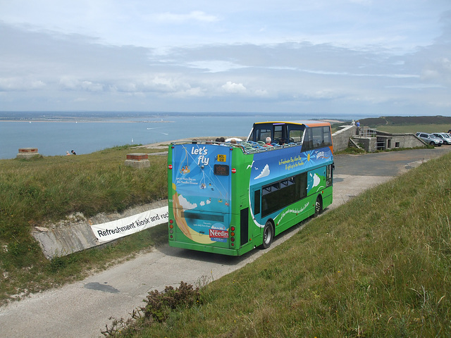 DSCF8613 Go-South Coast (Southern Vectis) 1991 (WDL 691) (HW52 EPK) at the Needles Headland - 4 Jul 2017