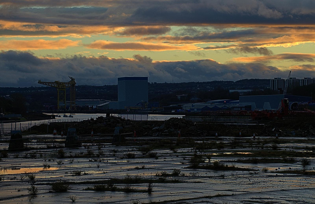 Sunset On The Banks Of The Tyne