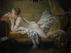 Libertinage et érotisme , " l'Odalisque Blonde " de François Boucher . Seule l'oeuvre du peintre m'intéresse et me motive à étudier cette peinture pendant des heures . .