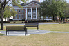 Neat grounds and new benches that encircle the new City Park...this bench faces  the County Courthouse