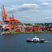Seabus Passing Global Container Terminal, Vancouver