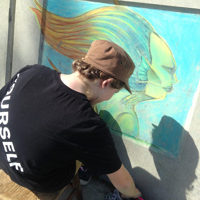 Chalk art at Redondo Sea Wall