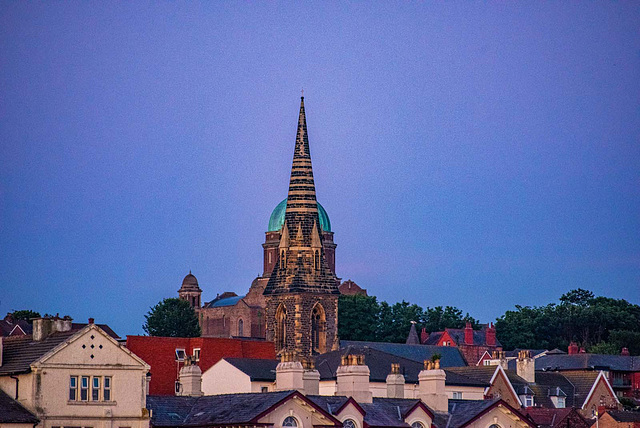 Two churches aligned at New Brighton