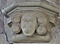 strelley church, notts ; c14 head as s.w. respond capital