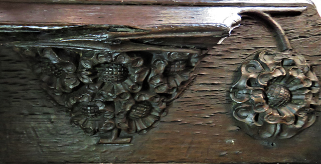 boston church,lincs (111)c14 misericord rose bush