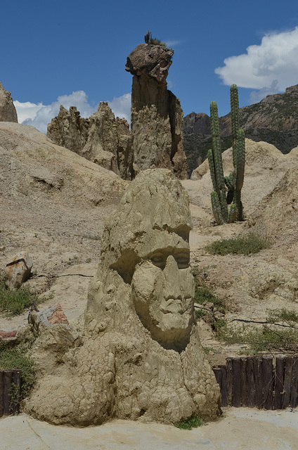 La Paz, Sculpture at the Entrance to Moon Valley (Valle de la Luna)