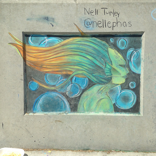 Chalk art at Redondo Sea Wall