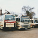 Richmond's 729 KTO, 668 PTM (RMH 868Y) and E408 YLG in Barley - 15 Feb 1998