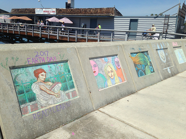 Chalk art at Redondo Sea Wall