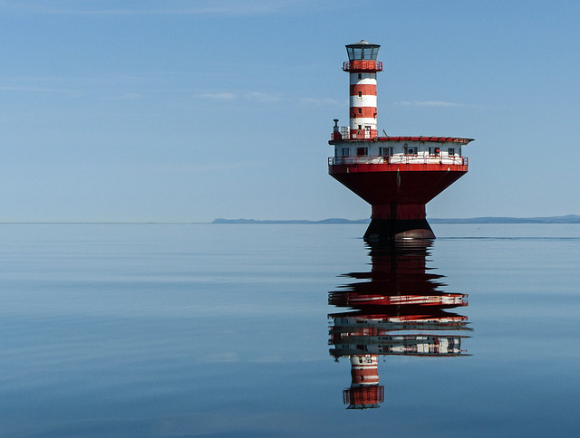 Day 7 afternoon, Prince Shoal Lighthouse, near Tadoussac, Quebec