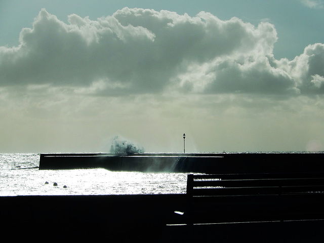 la petite mer de ce matin entre les grains