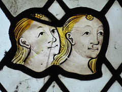 strelley church, notts, c15 glass