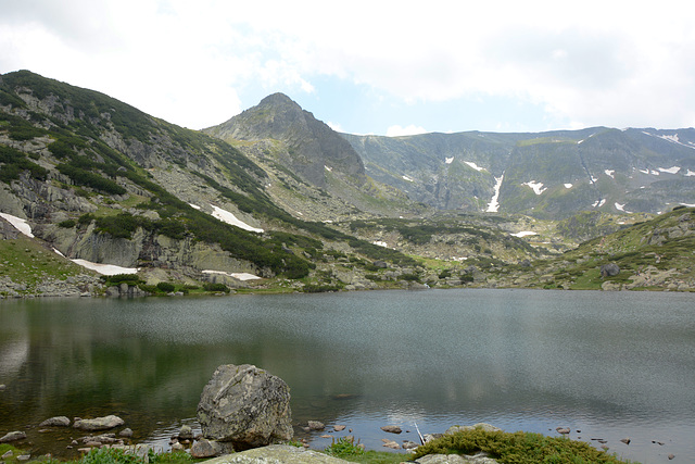Bulgaria, The Fish Lake in the "Rila Lakes" Circus and Haramiyata (Black Peak) 2465m