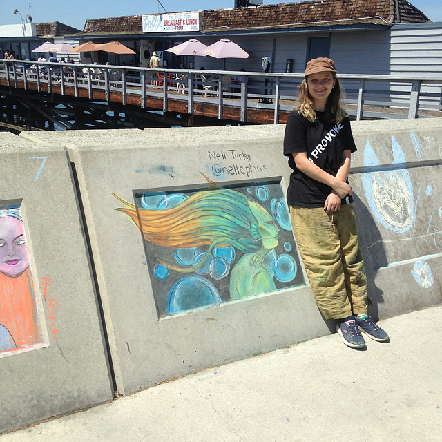 Chalk art at Redondo Sea Wall