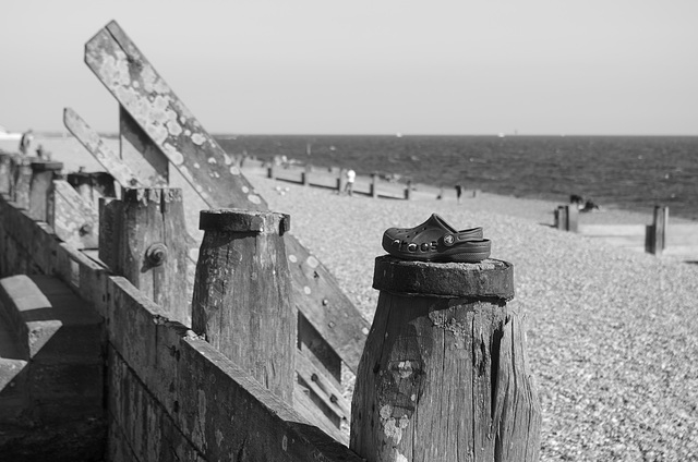 Little lost shoe at Hayling Island