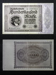 Hunderttausand Mark Reichsbank note