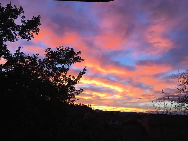 Ciel de feu au petit matin