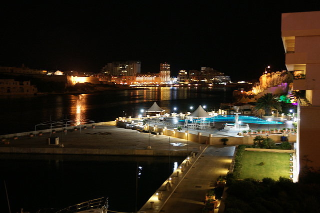View From The Grand Hotel Excelsior At Night