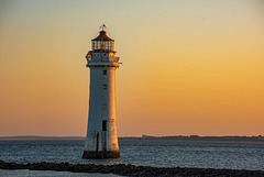 Perch Rock lighthouse after dawn