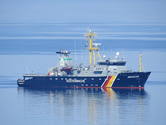 Vor Rostock-Warnemünde.