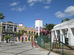 Restored buildings.