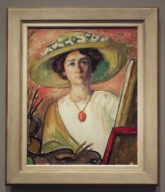 Self Portrait in Front of an Easel by Gabriele Munter in the Princeton University Art Museum, April 2017