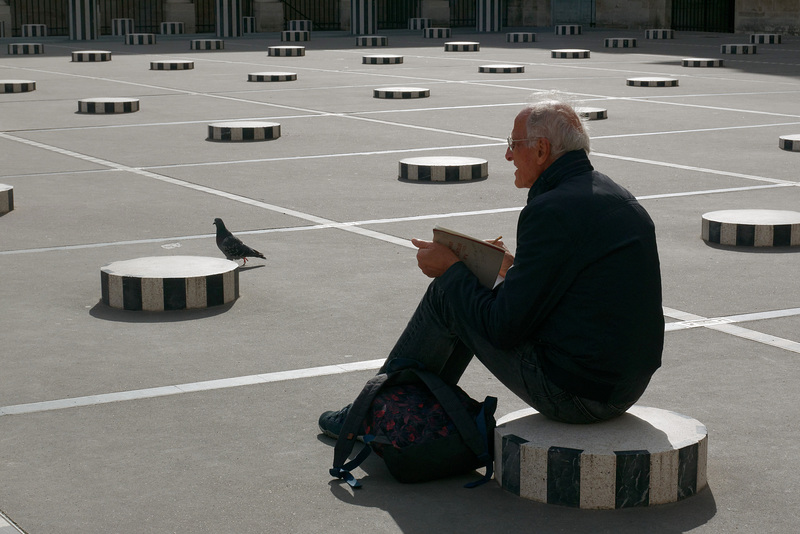 Parmi, entre et sur les colonnes de Buren (7)