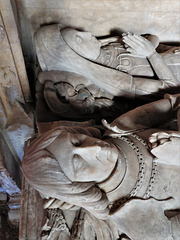 strelley church, notts;   c16 tomb of john de strelley +1501