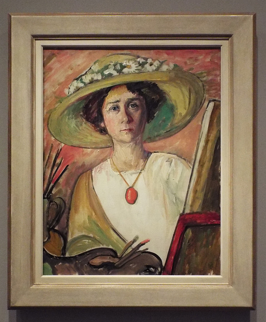 Self Portrait in Front of an Easel by Gabriele Munter in the Princeton University Art Museum, April 2017