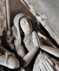 strelley church, notts;  effigy on c16 tomb of john de strelley +1501