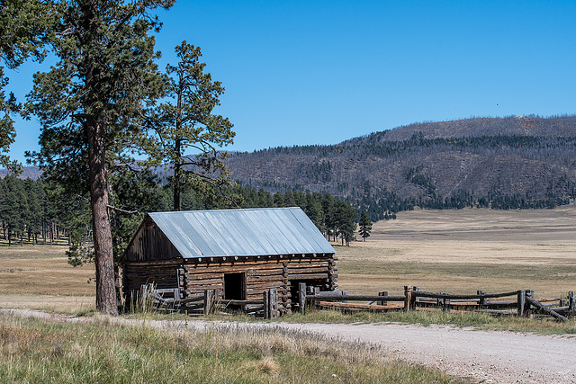 A hut in Valles caldera