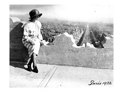 Marjory looking out over Paris 1923