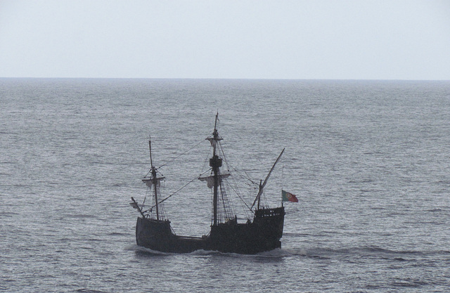 Galleon seen from Praia Formosa, Madeira
