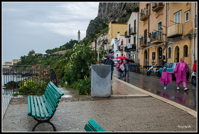 Banco bajo la lluvia  -  HBM