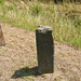 Old and new Mile Post on the A513 near Elford, which will fall first?
